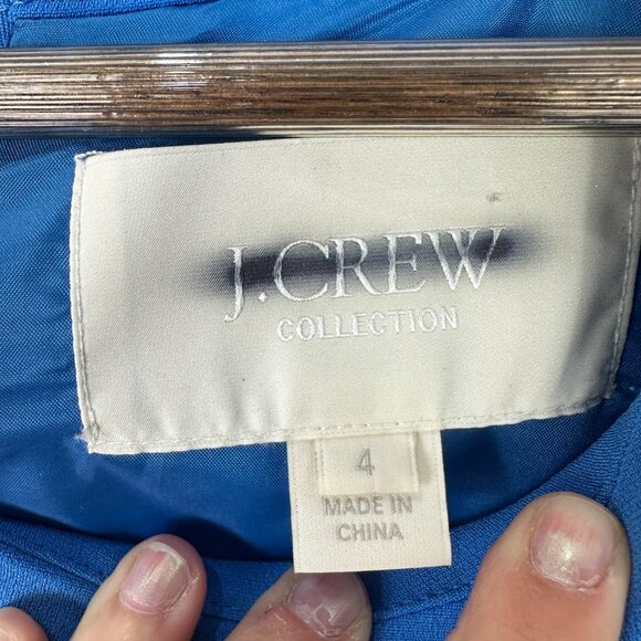 J.Crew Collection Shift Dress Blue Size 4 Minimalist Elegant Quiet Luxury - Picture 4 of 6